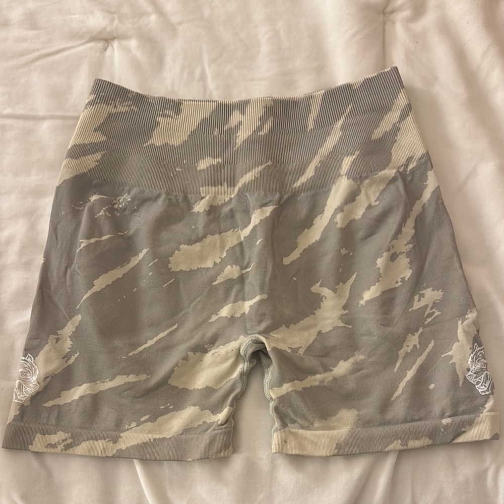 Gray and Cream Athletic Shorts